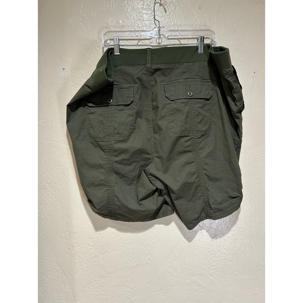 Torrid Womens Plus Size 22 Olive Green Cargo Shorts Elastic Waist Stretch Twill - Picture 2 of 9